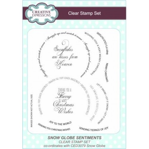 Snow Globe Sentiments - Creative Expressions Clear Stamp Sets CEC773